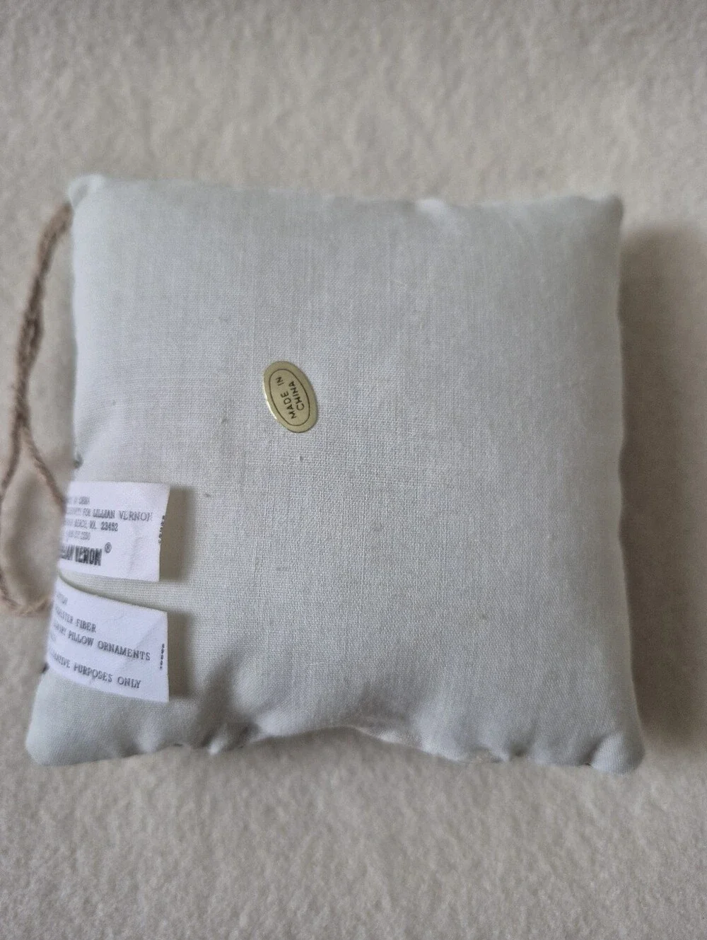 Lillian Vernon Country Pillow Christmas Ornaments-set of 7 100% Cotton